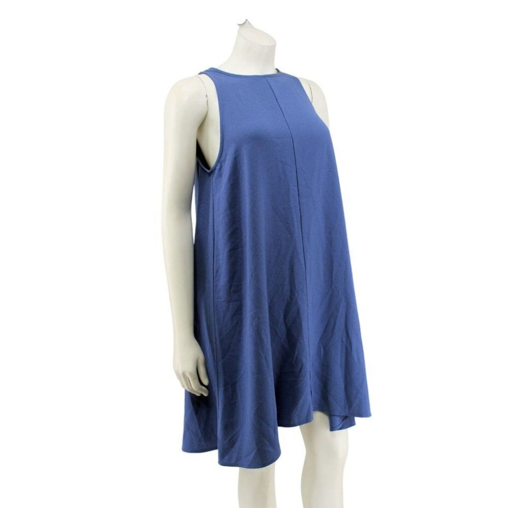 Charles Henry Nordstrom Blue Crepe Sleeveless A-Line Dress Size M - Picture 2 of 6